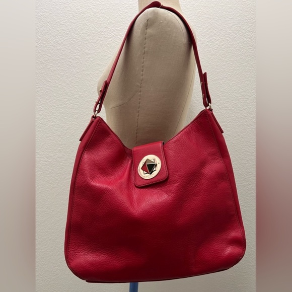 Kate Spade red leather Jamie Chrystie Street hobo shoulder bag - Picture 1 of 14